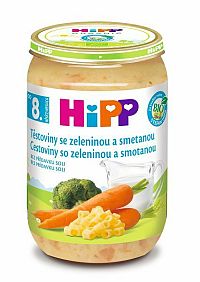 HiPP BIO Cestoviny so zeleninou a smotanou 1×220 g, cestovinový príkrm