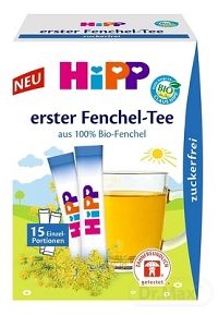 HiPP BIO Prvý Feniklový čaj rozpustný čaj vo vrecuškach po 0,36 g (5,4 g) 1x15 ks