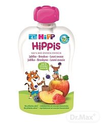 HIPP iS BIO 100% ovocia jablko Broskyňa Lesné ovocie 100 g