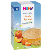 HiPP Mliečna kaša PRAEBIOTIK® broskyňa-marhula 1×250 g, mliečna kaša