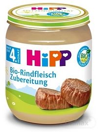 HiPP Príkrm BIO Hovädzie mäso - pyré mäso (od ukončeného 4. mesiaca) 1x125 g