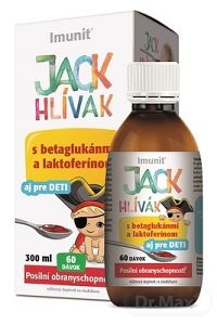 HLIVA JACK HLÍVÁK SIRUP glukány, laktoferín-Imunit 1×300 ml, sirup pre deti (60 dávok)
