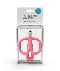 Hryzátko a zubná kefka - MATCHSTICK MONKEY bez chvosta PINK 1 kus