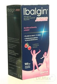 Ibalgin JUNIOR sus por 4 g (fľ.skl.tmavá+dávk.pipeta) 1x100 ml