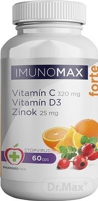 Imunomax Forte Vitamín C+D3+Zinok 60 kapsúl