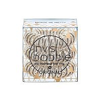 invisibobble® ORIGINAL Bronze Me Pretty 1×3 ks, špirálové gumičky do vlasov