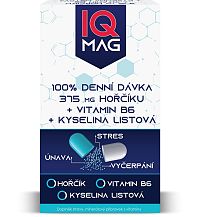 IQ MAG horčík 375 mg + B6 + kyselina listová 60 kps