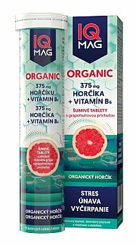IQ Mag ORGANIC Mg+B6 šumivé tablety 13 tabliet