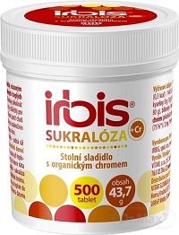 Irbis SUKRALÓZA stolové sladidlo náhradná náplň tbl s organickým chrómom 1x500 ks