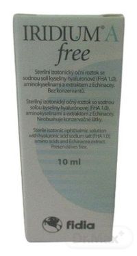 IRIDIUM A free Očný roztok 1×10 ml, sterilný izotonický