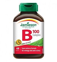 JAMIESON B-KOMPLEX 100 mg S POSTUPNÝM UVOĽŇOVANÍM tbl 1x60 ks