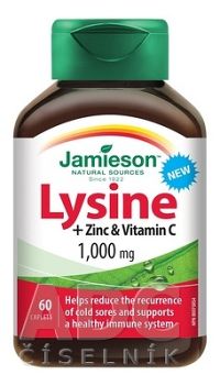 JAMIESON LYZÍN 1 000 mg SO ZINKOM A VITAMÍNOM C 1×60 tbl, na imunitný systém