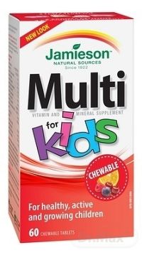 JAMIESON MULTI KIDS MULTIVITAMÍN S VITAMÍNOM C tbl na cmúľanie pre deti 1x60 ks