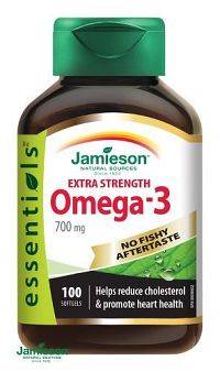Jamieson Omega-3 extra sila 700 mg 1×100 cps, bez rybacej pachuti