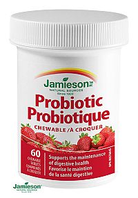 JAMIESON Probiotic tablety na cmúľanie s jahodovou príchuťou 60tbl. 60 tbl.