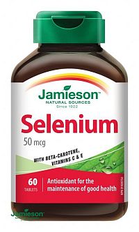 JAMIESON SELÉN 50 µg s BETAKAROTÉNOM a VIT. C a E tbl 1x60 ks