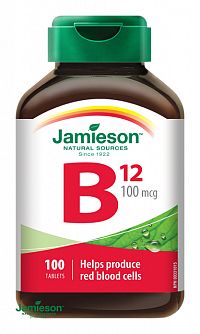 JAMIESON VITAMÍN B12 METYLKOBALAMIN 100 µg tbl 1x100 ks