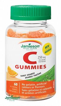 JAMIESON Vitamín C Gummies pomaranč 60 pastiliek