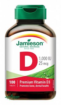 JAMIESON VITAMÍN D 1000 IU ČOKOLÁDA tbl na cmúľanie 1x100 ks