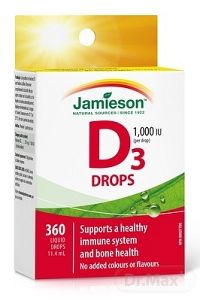 Jamieson Vitamín D3 1000 IU kvapky 1000IUE 1×11,4ml