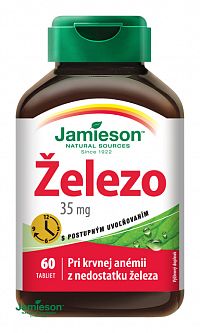 JAMIESON ŽELEZO 35 mg S POSTUPNÝM UVOĽŇOVANÍM tbl 1x60 ks
