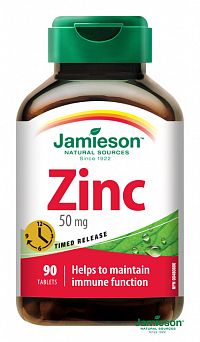JAMIESON ZINOK S POSTUPNÝM UVOĽŇOVANÍM 50 mg tbl 1x90 ks