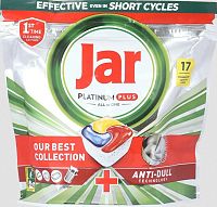 Jar Platinum Plus All In One Kapsuly Do Umývačky Riadu, Citrón, 17 Kapsúl 1×17ks, Kapsuly Do Umývačky Riadu