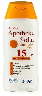 JutaVit Apotheke Solar Sun lotion 15 SPF 1x200 ml, opaľovacie mlieko