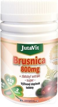 JutaVit Brusnica 800 mg + zlatobyľ extrakt - super 1x60 tbl, výživový doplnok