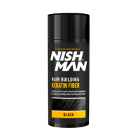 Keratínové vlákno na stavbu vlasov čierná Nishman Hair Building Keratin Fiber Black 21g