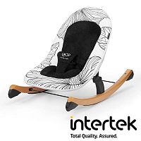 KINDERKRAFT Lehátko hojdacie Finio Black/White 0m+, do 9 kg 1×1ks