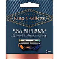 King C Gillette Náhradné hlavice na holiaci strojček 1×3 ks, náhradné hlavice