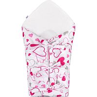 Klasická šnurovacia zavinovačka New Baby ružové srdiečka , 20C34240