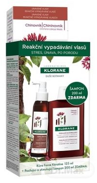 Klorane Force Kératine koncentrát 125 ml + Shampooning a La Quinine VIT. B 200 ml darčeková sada