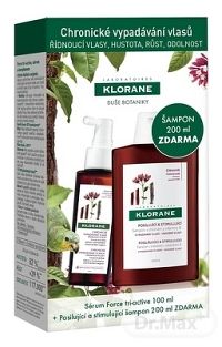 KLORANE FORCE TRI-ACTIVE sérum 100 ml + SHAMPOOING À LA QUININE,VIT.B 200 ml , 1x1 set