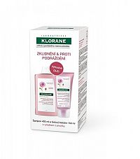 KLORANE SHAMPOOING À LA PIVOINE (DUO) šampón na citlivú a podráždenú vlasovú pokožku 400 ml + Gélový balzam 150 ml, 1x1 set