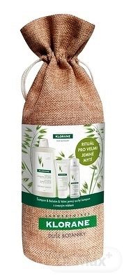 KLORANE XMASS AVOINE rituál veľmi jemné umývanie vlasov (šampón 400 ml + balzam 50 ml + suchý šampón 50 ml) 1x1 set