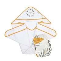 KLUPS Osuška s kapucňou a mušelínovou žinkou Tropic 1×1 ks, rozmer 100×100 cm