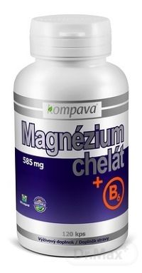 kompava Magnézium chelát + B6 1x120 cps, výživový doplnok