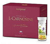 kompava Premium L-Carnosine + Darček cps 60 ks + ACIDO FIT tbl eff 10 ks grátis, 1x1 set