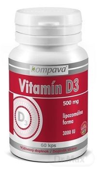 Kompava Vitamín D3 1×60 cps, výživový doplnok