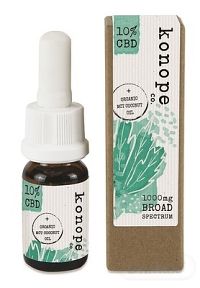 Konope co. 10% CBD v organickom MCT kokosovom oleji - Široké Spektrum 1000mg 1×10 g