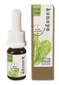 Konope co. 20% CBD v organickom MCT kokosovom oleji - Široké Spektrum 2000mg 1×10 g