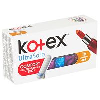 KOTEX tampóny Ultra Sorb Normal 16 ks 1×1 ks
