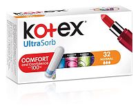 KOTEX tampóny Ultra Sorb Normal 32 ks 1×1 ks