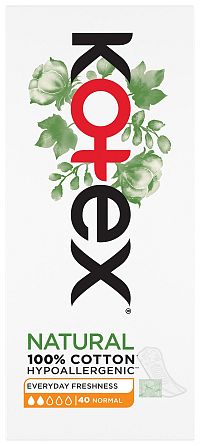 KOTEX vložky Liners Natural Normal 40 ks 1×1 ks
