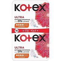 KOTEX vložky Ultra Normal double 16 ks 1×1 ks