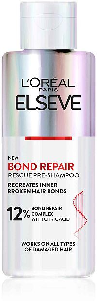 L'Oréal Paris Elseve Bond Repair regeneračná predšamponová starostlivosť s kyselinou citrónovou, pre všetky typy poškodených vlasov, 200 ml 1×200 ml, regeneračná predšamponová starostlivosť