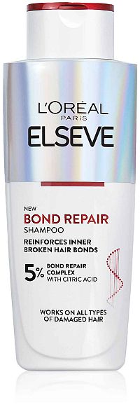 L'Oréal Paris Elseve Bond Repair regeneračný šampón s kyselinou citrónovou, pre všetky typy poškodených vlasov, 200 ml 1×200 ml, šampón