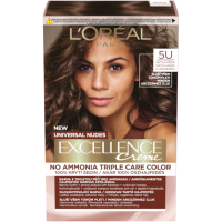 L'Oréal Paris Excellence Creme Universal Nudes permanentná farba na vlasy 5U Svetlá hnedá 1×1 ks, farba na vlasy